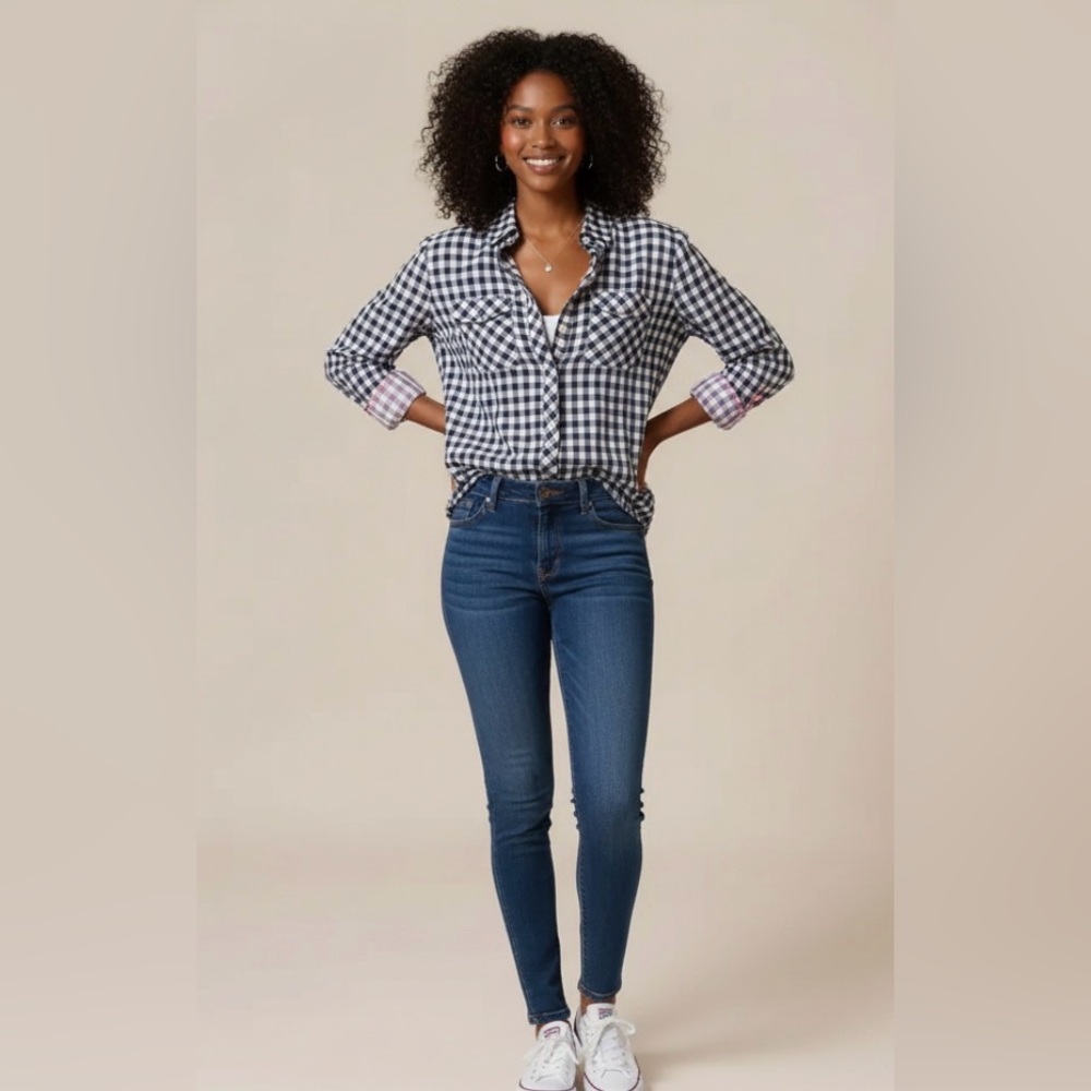 Women’s Blue Checkered Shirt